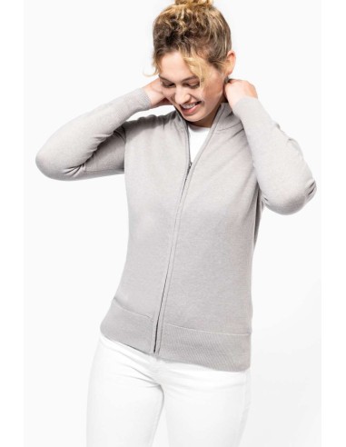 K-KA962-LADIES' FULL ZIP  CARDIGAN